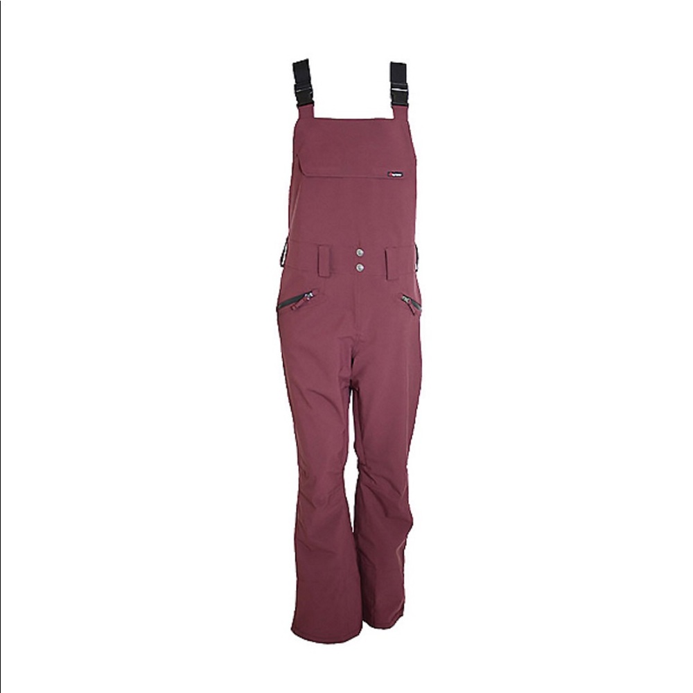 Trendy bib-style snowboard/skiwear.